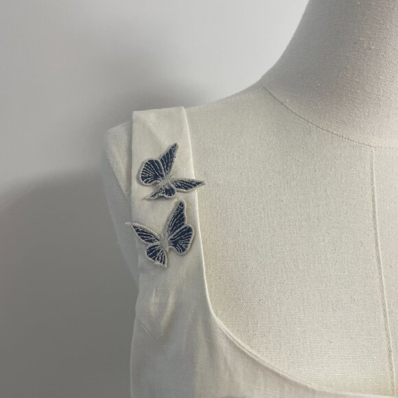 AGUA BY AGUA BENDITA Pluma Lymanopoda appliquéd gathered linen mini dress - Picture 13 of 13